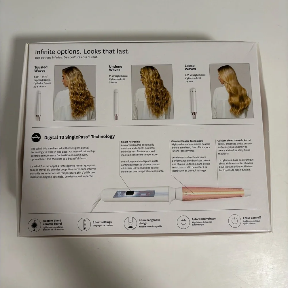 New T3 Whirl Trio Styling Wand With 3 Interchangeable Barrels MSRP:$325 - Picture 6 of 7